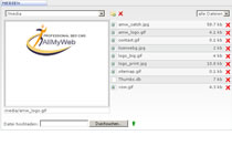 Die AllMyWeb SEO CMS Mediendatenbank